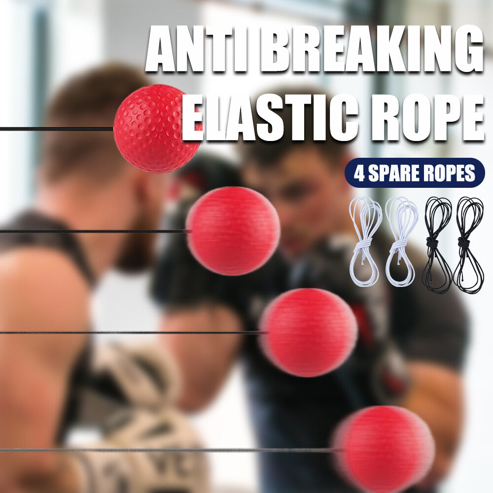 4 React Boxing Reflex Ball W/Adjustable Headband Punching Bag Training Equipment