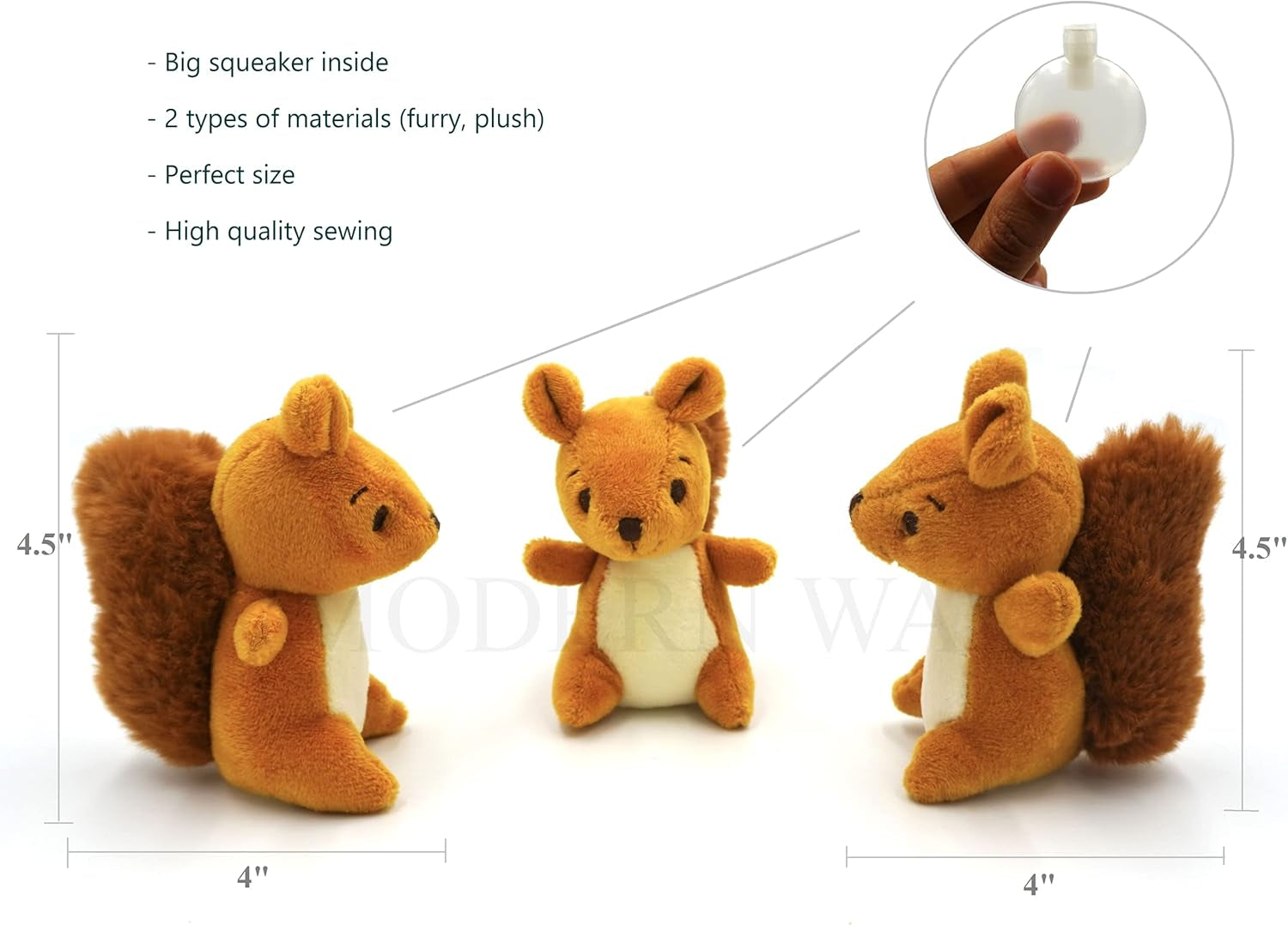 - Interactive Squeaky Plush Hide and Seek Squirrel Type Puzzle Toy for Dogs, Medium Size (Acorn and Squirrels)