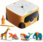 Cardboard Tools for Kids, Safe DIY Cardboard Construction Tool Kit, Cardboard Cutter for Kids Toy for Boys and Girls, Perfect for Family, Friends, Creativity Projects 3D Models
