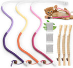 6 PCS Cat Toys Chew Ropes, 27" Cat Rope Toys with 3 Bags of Catnip and Silvervine Sticks for Kittens and Cats Teeth Cleaning and Dental Care