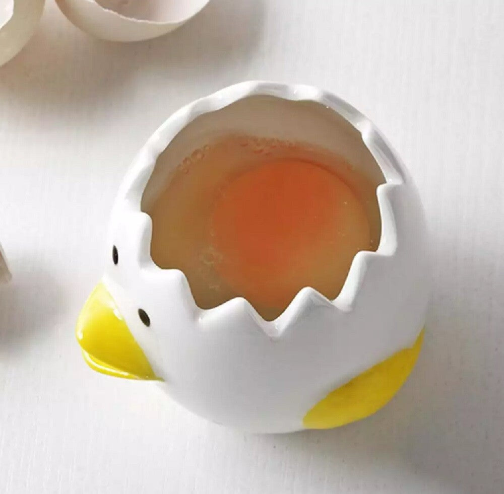Ceramic Egg Separator Chicken Design Yolk White Divider Tool Kitchen Baking Tool