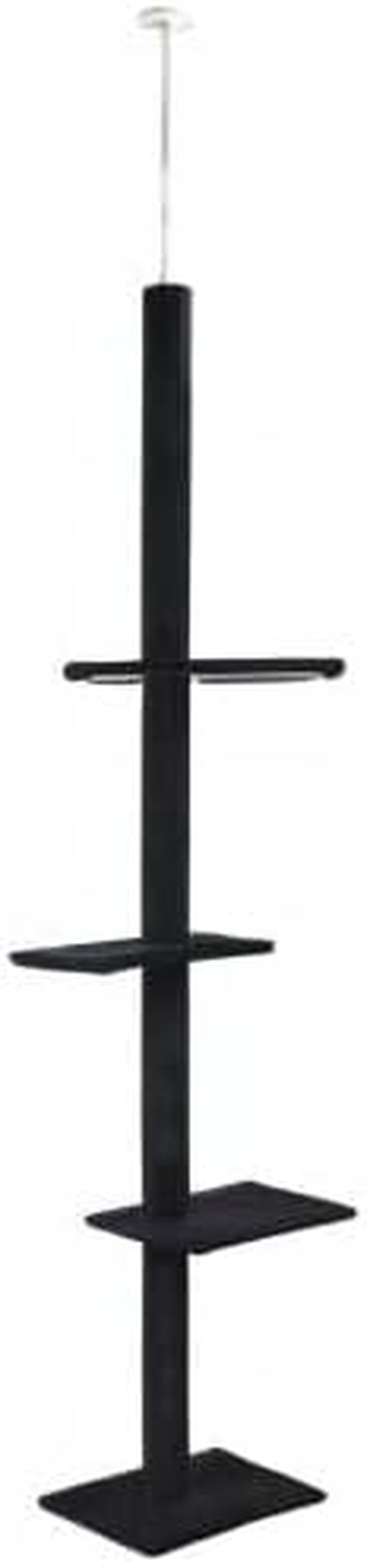 Cat Tree Floor to Ceiling 95-108" Tall Cat Tree Carpet Cat Tower Kitten Tree Sisal Scratching Post and Mat Cat Pole for Indoor Cats, Charcoal, 4-Tier