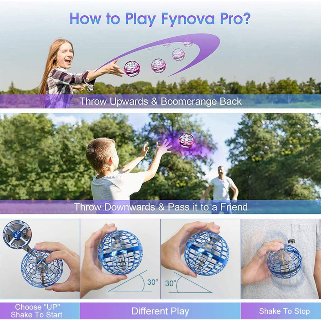 Flying Orb Ball Boomerang Fly Nebula Spinner Toys Soaring Hover UFO Mini Drone