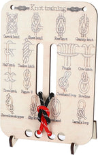 Learn Knot Training Board Knot Tying Kit Learn to Tie Knot Training Board 16 Knotting Methods for Beginners Knot Tying Book Adults Beginner for Outdoor Survival Camping Climbing Practice