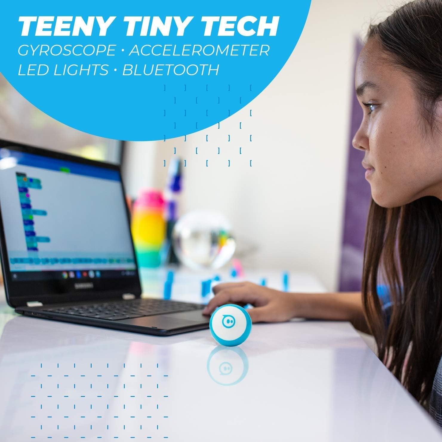 Mini (Blue) - Coding Robot Ball - Educational Coding and Gaming for Kids and Teens - Bluetooth Connectivity - Interactive and Fun Learning Experience for Ages 8+ | Educational Coding and Gaming, Bluetooth Connectivity, Interactive and Fun Learning, Ages 8+