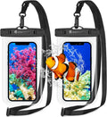 Waterproof Phone Pouch [2-Pack] - Universal IPX8 Waterproof Phone Case Dry Bag with Lanyard Compatible with Iphone 15/14/13/12/11 Pro XS MAX XR X Samsung S23 S22 S20+ and More up to 7 Inches