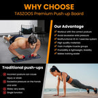 Push up Board, with Automatic Count & Timer, 41 Push up Bar, Updated Foam Handles, Portable Home Workout Equipment, Push up Strength Training Equipment