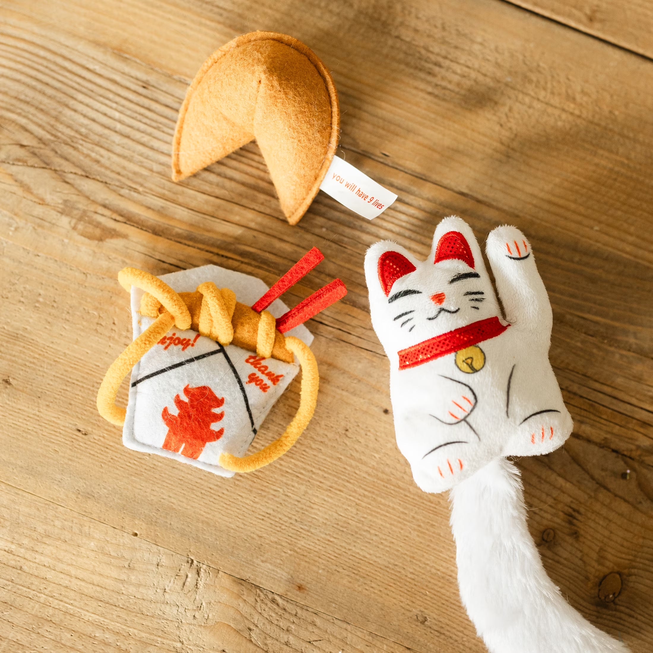Lucky Cat Toys with Catnip, 3 Pack