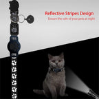 Cat Tracker Collar for Small Cats - Real Time Cat GPS Tracker No Monthly Fee, Pet Tracker for Cats Works with Apple Find My (Only Ios), No SIM Required (Collar + White Tracker)
