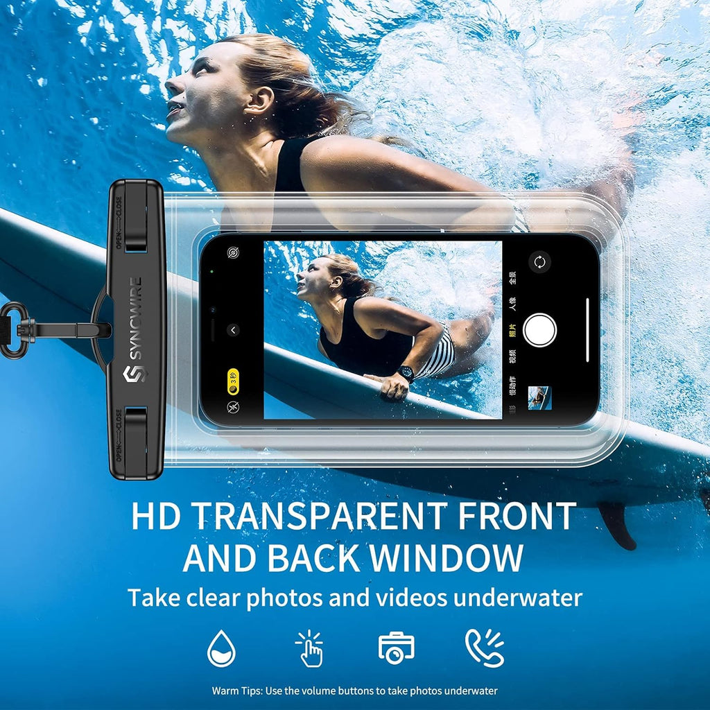 Waterproof Phone Pouch [2-Pack] - Universal IPX8 Waterproof Phone Case Dry Bag with Lanyard Compatible with Iphone 15/14/13/12/11 Pro XS MAX XR X Samsung S23 S22 S20+ and More up to 7 Inches