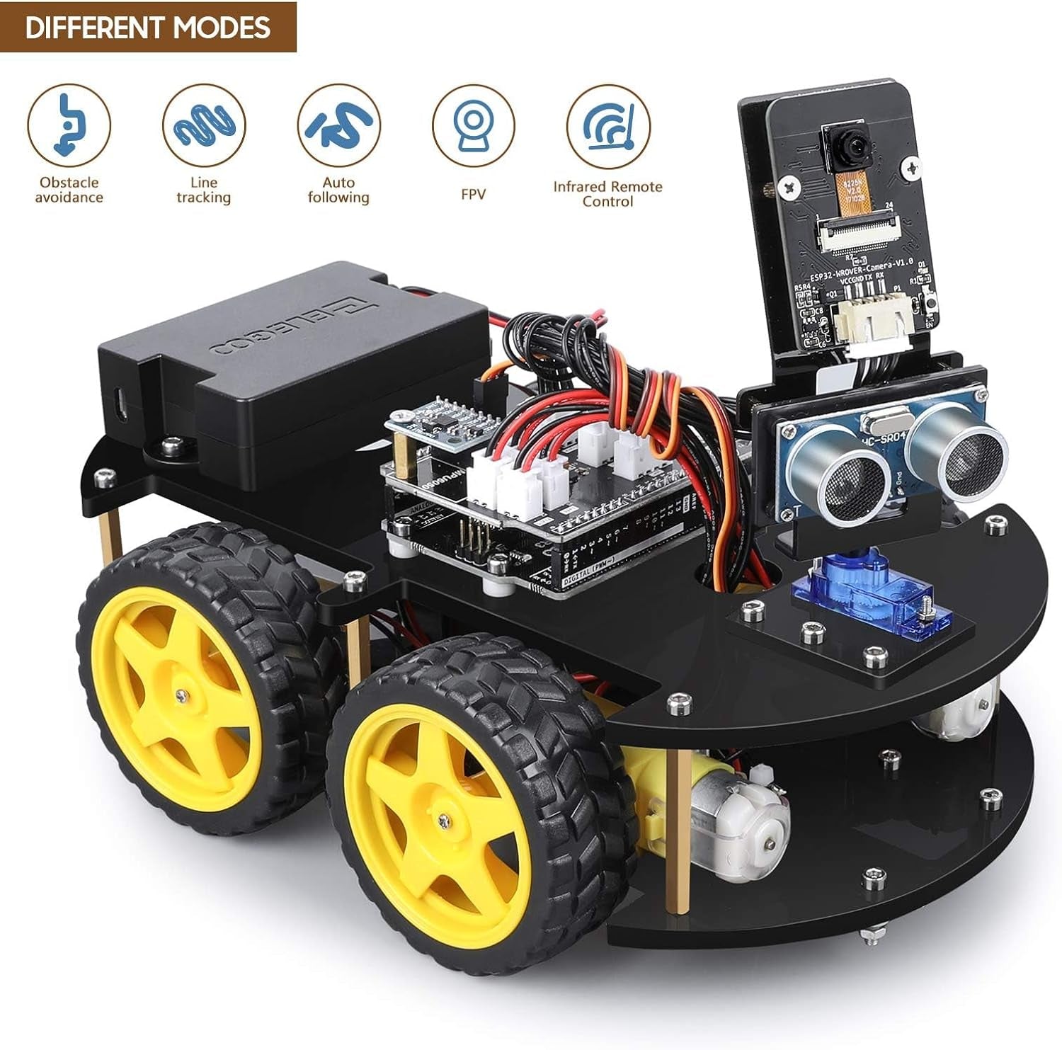 UNO R3 Smart Robot Car Kit V4 for Arduino Robotics for Kids Ages 8-12 12-16 STEM Science Kits Coding Gifts for 8 9 10 11 12 13 14 15 16 Year Old Boys Girls Teens Cool Engineering Building Toys