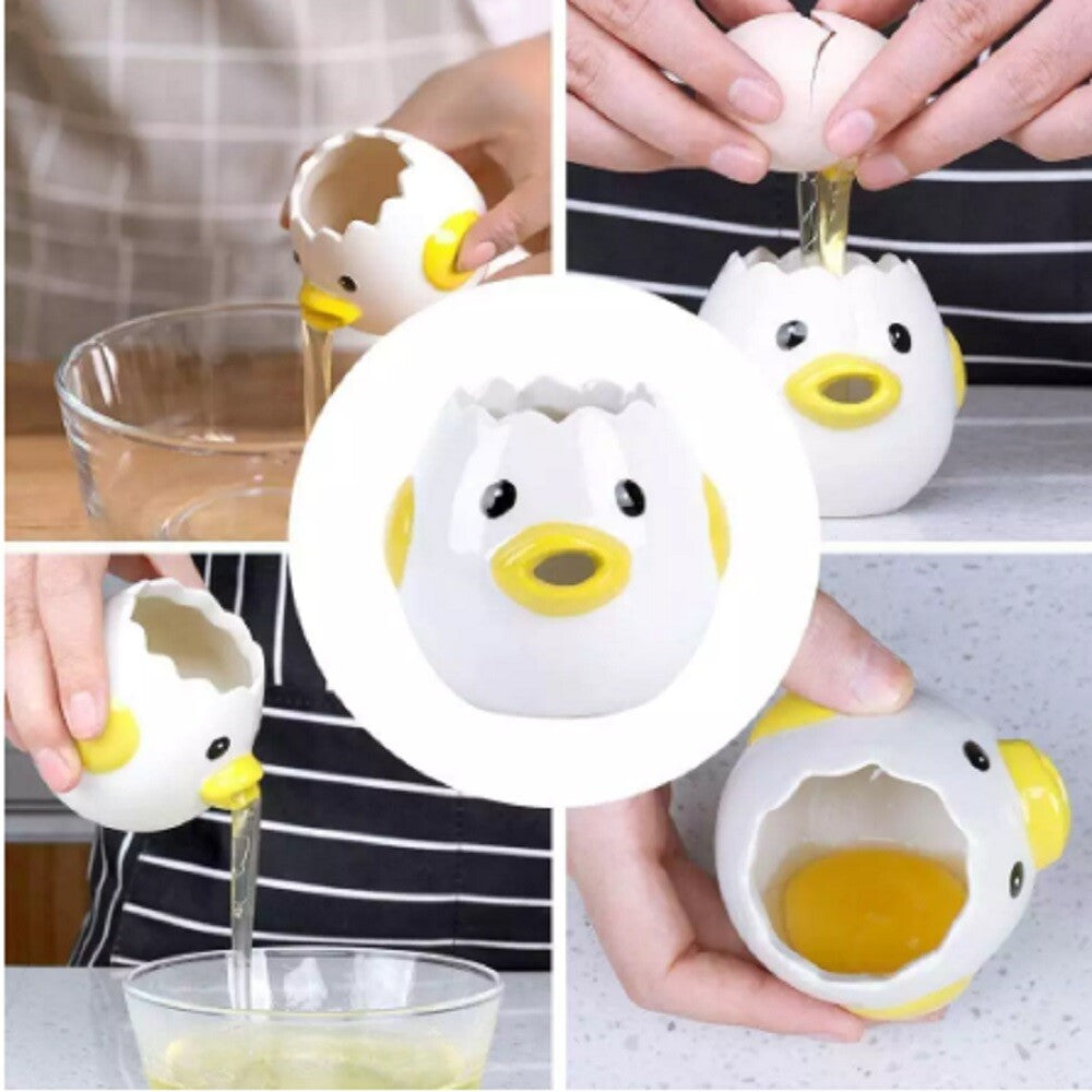 Ceramic Egg Separator Chicken Design Yolk White Divider Tool Kitchen Baking Tool