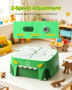 Upgraded Kids Cardboard Cutter, Safe Bladeless STEM Building Machine with Dual-Speed Motor for DIY Cardboard Projects,Screen-Free Creative Learning & Hands-On Educational Play for Kids Ages 3+ (Green)