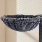 54" Cat Tree with Hammock, Basket and Scratching Post Tower, Dark Gray