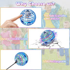 Flying Orb Ball Toys 2026, Cosmic Fly Ball Globe Boomerang,Galaxy Hover Balls Hand Drone Orbit Fidget Spinner, Cool Toy Gifts for 6 7 8 9 10+ Year Old Boys Girls Outdoor Toys (Blue)