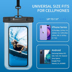 Waterproof Phone Pouch [2-Pack] - Universal IPX8 Waterproof Phone Case Dry Bag with Lanyard Compatible with Iphone 15/14/13/12/11 Pro XS MAX XR X Samsung S23 S22 S20+ and More up to 7 Inches
