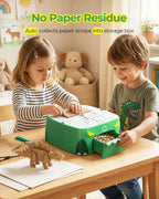 Upgraded Kids Cardboard Cutter, Safe Bladeless STEM Building Machine with Dual-Speed Motor for DIY Cardboard Projects,Screen-Free Creative Learning & Hands-On Educational Play for Kids Ages 3+ (Green)