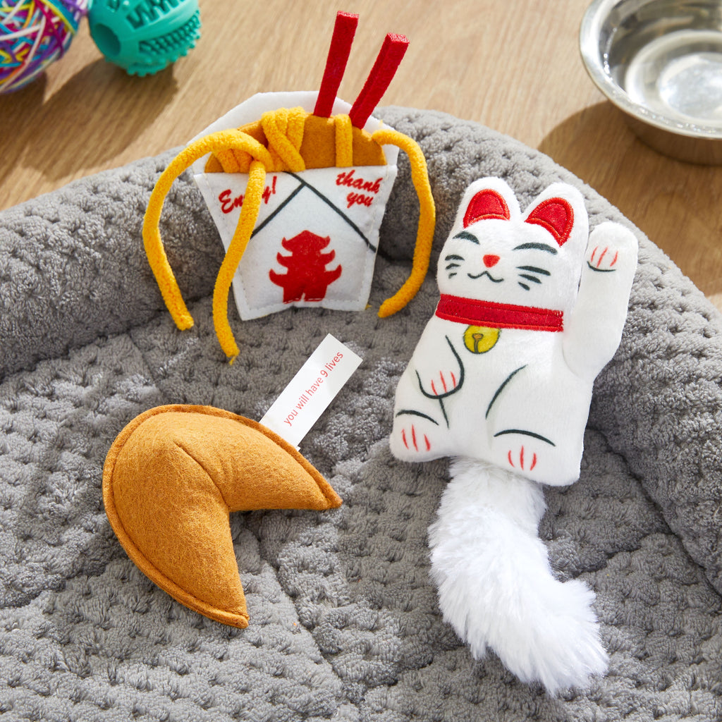 Lucky Cat Toys with Catnip, 3 Pack