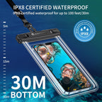 Waterproof Phone Pouch [2-Pack] - Universal IPX8 Waterproof Phone Case Dry Bag with Lanyard Compatible with Iphone 15/14/13/12/11 Pro XS MAX XR X Samsung S23 S22 S20+ and More up to 7 Inches