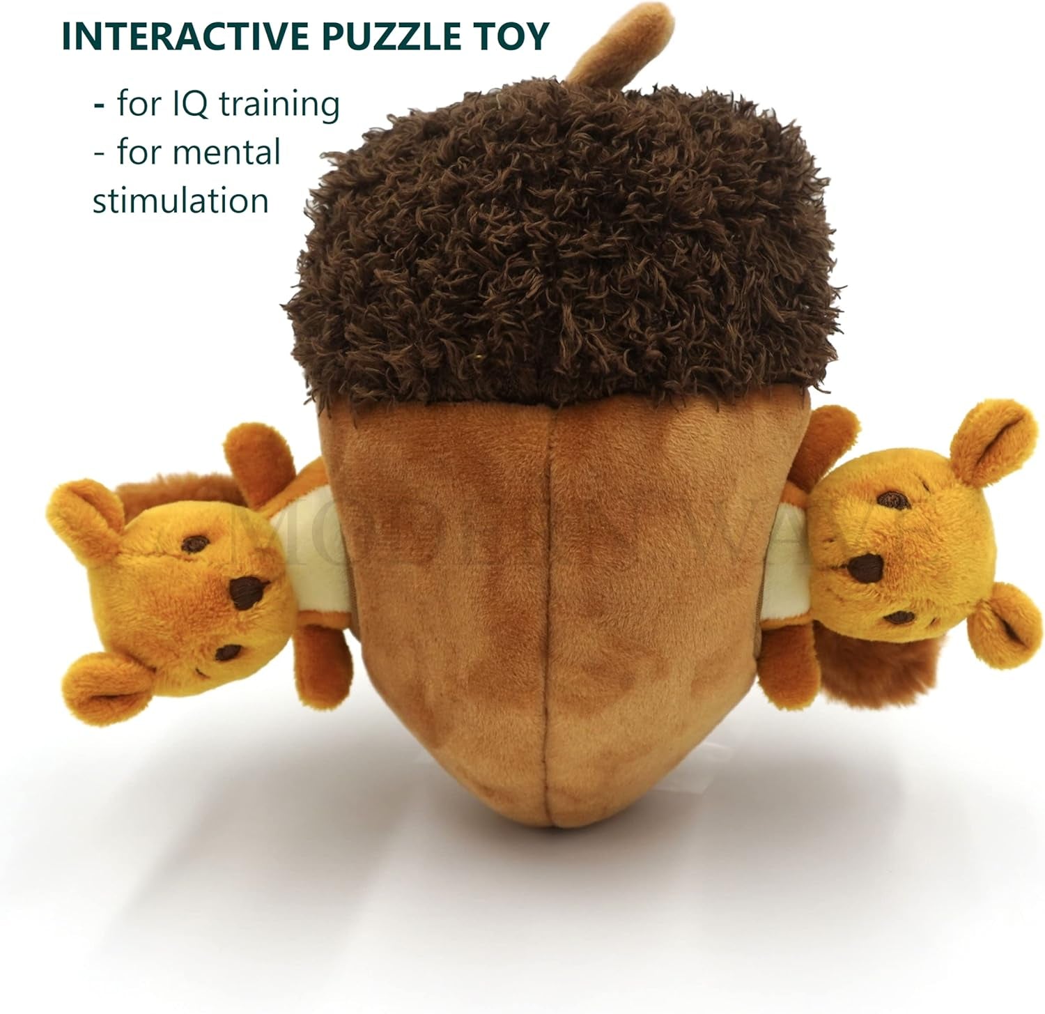 - Interactive Squeaky Plush Hide and Seek Squirrel Type Puzzle Toy for Dogs, Medium Size (Acorn and Squirrels)