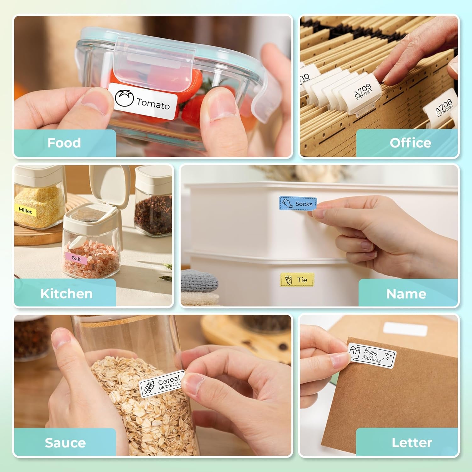 Label Maker Machine with Tape, P21 Bluetooth Label Printer, Wireless Mini Label