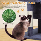 Cat Tree for Indoor Cats 36 Inches Cat Tower Multi-Level Indoor Cat Play Condo House with Scratching Posts, Spacious Perch, Sisal Posts and Dangling Toys (Dark Grey)