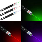3 Packs 900Mile Laser Pointer Pen Green Blue Red Light Visible Beam Lazer