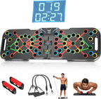 Push up Board, with Automatic Count & Timer, 41 Push up Bar, Updated Foam Handles, Portable Home Workout Equipment, Push up Strength Training Equipment