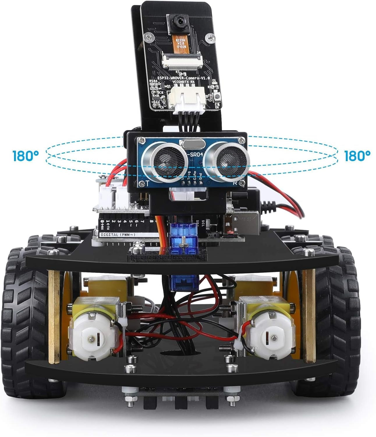UNO R3 Smart Robot Car Kit V4 for Arduino Robotics for Kids Ages 8-12 12-16 STEM Science Kits Coding Gifts for 8 9 10 11 12 13 14 15 16 Year Old Boys Girls Teens Cool Engineering Building Toys